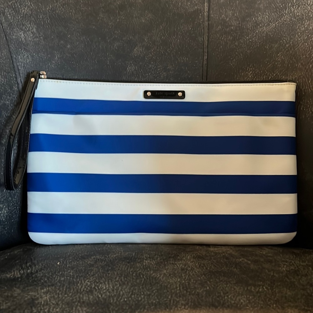 Kate Spade Blue & White Clutch
